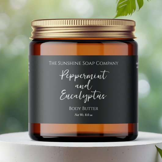 Minimalistisch grijs waterdicht cosmetica potje la waterfles etiket