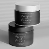 Minimalistisch grijs waterdicht cosmetica potje la waterfles etiket