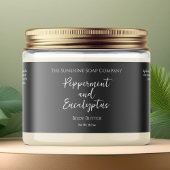 Minimalistisch grijs waterdicht cosmetica potje la waterfles etiket