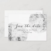 Minimalistisch grijs | Weddenschap Save The Date (Voorkant / Achterkant)