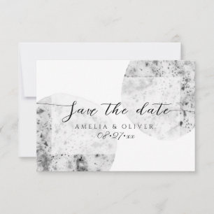 Minimalistisch grijs Weddenschap Save The Date