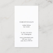 Minimalistisch grijs wit Haarstylist/Salon Visitekaartje (Achterkant)