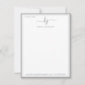 Minimalistisch grijs wit van het bureau van de Not Bedankkaart (Voorkant)