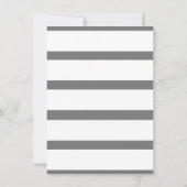 Minimalistisch grijs witscript gestreept Vrijgezel Kaart (Achterkant)