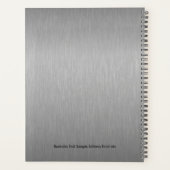 Minimalistisch grijs zwart metallic textuur print planner (Achterkant)