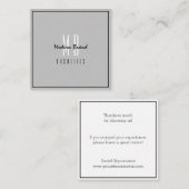Minimalistisch grijs zwart, modern zakelijk bedank notitiekaartje (Voorkant / Achterkant)