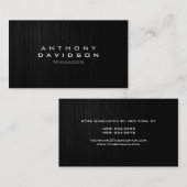 Minimalistisch grijs zwart Visitekaartje (Voorkant / Achterkant)