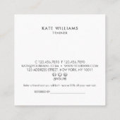 Minimalistisch grijsZwart gradiënt Gold Luxury Ref Vierkante Visitekaartje (Achterkant)