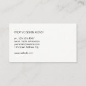 Minimalistisch/grijze balk/plusteken patroon visitekaartje (Achterkant)