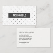 Minimalistisch/grijze balk/plusteken patroon visitekaartje (Voorkant / Achterkant)