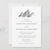 Minimalistisch grijze bruiloft kaart (Voorkant)