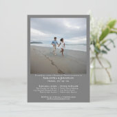 Minimalistisch grijze fotorepetitie kaart (Staand voorkant)