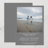 Minimalistisch grijze fotorepetitie kaart (Voorkant / Achterkant)