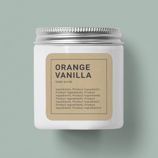 Minimalistisch grijze grensinktlabel vierkante sticker