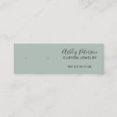 Minimalistisch grijze juwelenaarscherm mini visitekaartje (Voorkant)