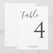 Minimalistisch grijze kalligrafietabel (Voorkant / Achterkant)