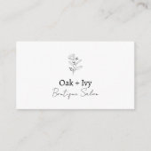 Minimalistisch grijze visitekaartje (Voorkant)