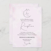 Minimalistisch grijze Waterverf vogeltak Wreater Informatiekaartje (Voorkant / Achterkant)