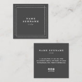 Minimalistisch grijze zilver Visitekaartje (Voorkant / Achterkant)