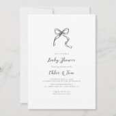 Minimalistisch grillig boog Baby shower Kaart (Voorkant)