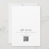 Minimalistisch grillig boog Baby shower Kaart (Achterkant)