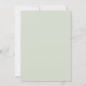 Minimalistisch groen | BABY SHOWER Kaart (Achterkant)