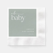 Minimalistisch Groen Baby shower Sage