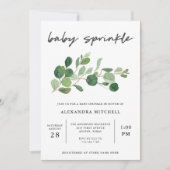 Minimalistisch groen | Baby Sprinkle Kaart (Voorkant)