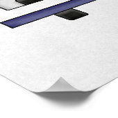 Minimalistisch groen blauw Bauhaus Abstract Poster (Hoek)