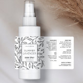 Minimalistisch groen Bloemenkamer Spray Fles Label