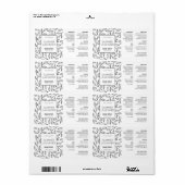 Minimalistisch groen Bloemenkamer Spray Fles Label (Full Sheet)