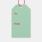 Minimalistisch groen "Boom-mendouly Vrolijke" Kers Cadeaulabel (Achterkant)