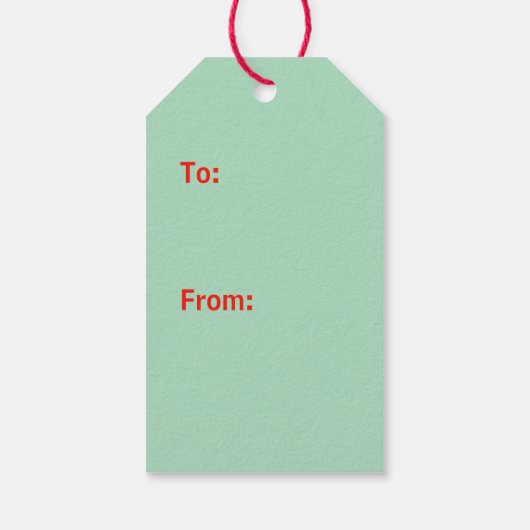 Minimalistisch groen "Boom-mendouly Vrolijke" Kers Cadeaulabel (Achterkant)