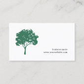 Minimalistisch groen boomlandschap visitekaartje (Voorkant)