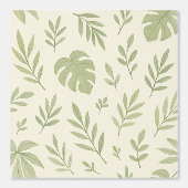 Minimalistisch groen botanisch kinderdagverblijf b behang (Voorkant)