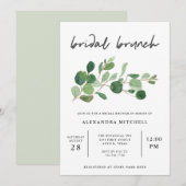 minimalistisch groen | bruidbrunch kaart (Voorkant / Achterkant)