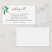 Minimalistisch groen bruiloft goed te wensen informatiekaartje (Voorkant / Achterkant)