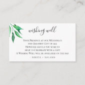 Minimalistisch groen bruiloft goed te wensen informatiekaartje (Voorkant)