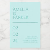 Minimalistisch Groen Bruiloft Kaars Label Voedselcontainer Etiket (Enkel label)