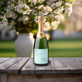Minimalistisch groen bruiloft mousserende wijn lab sparkling wijnetiket