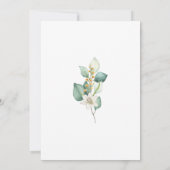 Minimalistisch groen bruiloft repetitie diner kaart (Achterkant)