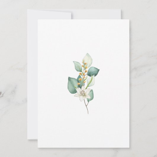 Minimalistisch groen bruiloft repetitie diner kaart (Achterkant)