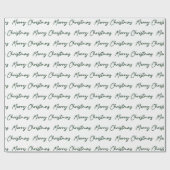 Minimalistisch groen cursief script kerst cadeaupapier (Vlak)