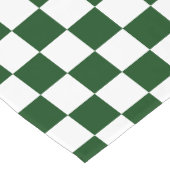 Minimalistisch groen en wit geruit patroon korte tafelloper (Hoek)