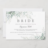 Minimalistisch groen Eucalyptus bruid Vrijgezellen Kaart (Voorkant)