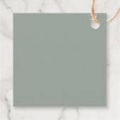 Minimalistisch groen eucalyptus bruiloft bedankjes labels (Achterkant)