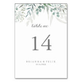 Minimalistisch groen eucalyptus bruiloft kaart (Achterkant)