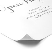 Minimalistisch groen Eucalyptus bruiloft open bar Poster (Hoek)