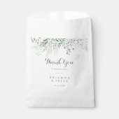 Minimalistisch groen eucalyptus dank u bruiloft bedankzakje (Voorkant)