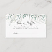 Minimalistisch groen Eucalyptus Diaper over afleet Informatiekaartje (Voorkant)